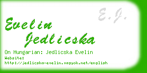evelin jedlicska business card